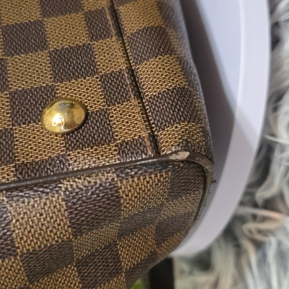 Louis Vuitton Trevi PM Damier Ebene Brown Top Handle Shoulder Bag Authentic COA - Picture 13 of 16